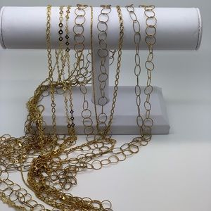 Sterling silver chains with gold plating